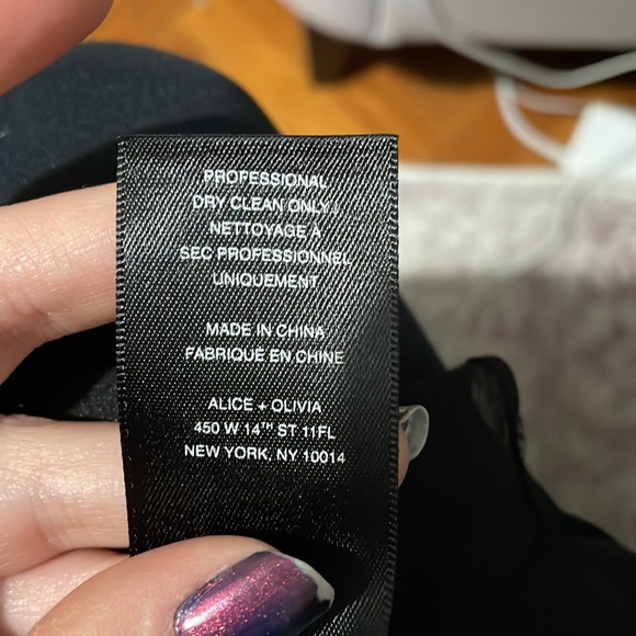 Alice + Olivia 'Bruden' Metallic Heart High/Low Tank black glitter sparkle m - Picture 8 of 10